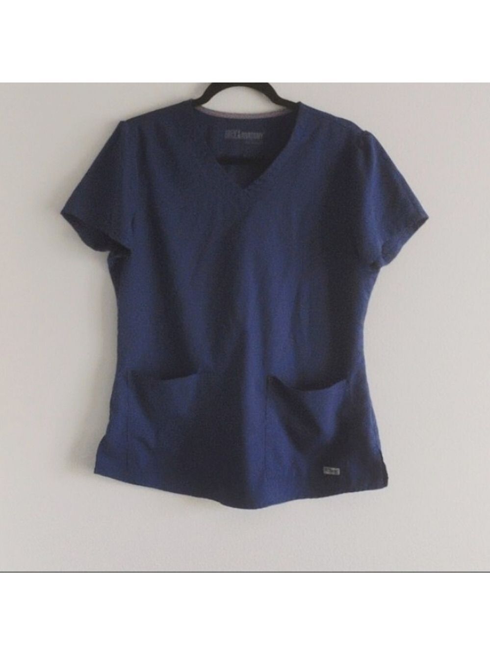 Grey's Anatomy Scrubs Deep Blue Size Medium Short Sleeve Top Uniform